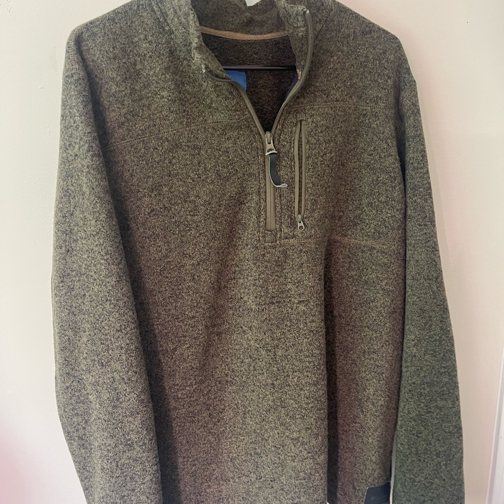 Wind River Men's Forest Green Zip-Up Sweater